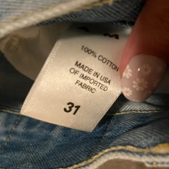 AMO super light wash high-rise wide-leg jeans - Picture 5 of 7